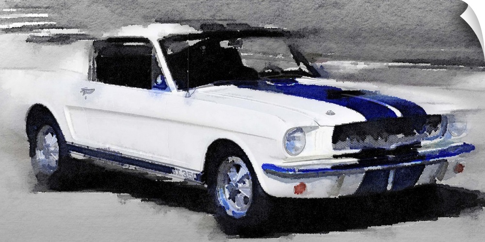 Ford Mustang Shelby Watercolor