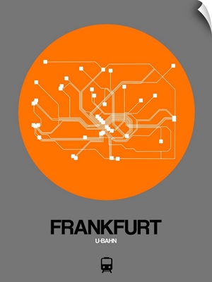 Frankfurt Orange Subway Map