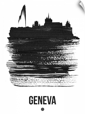 Geneva Skyline Brush Stroke Black