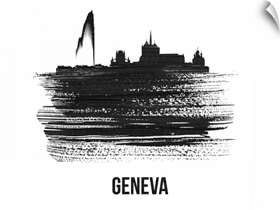 Geneva Skyline Brush Stroke Black II