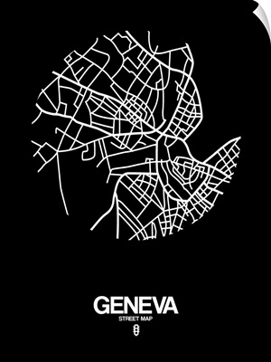 Geneva Street Map Black