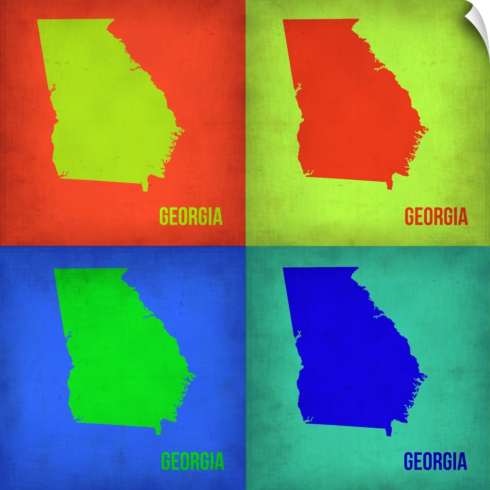 Georgia Pop Art Map I