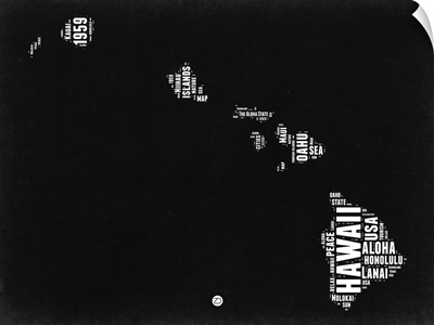Hawaii Black and White Map