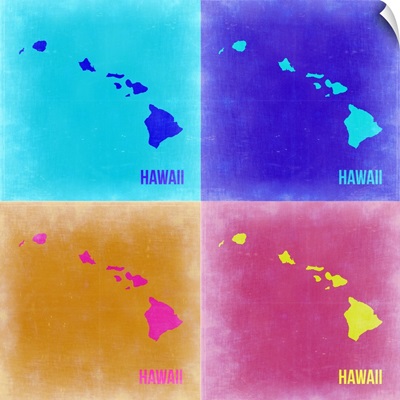 Hawaii Pop Art Map II