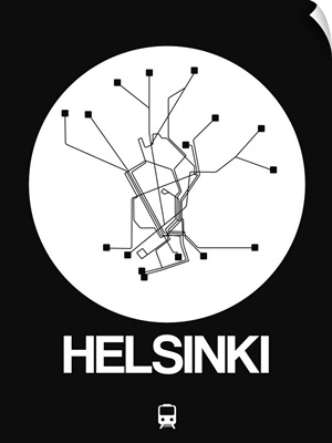 Helsinki White Subway Map