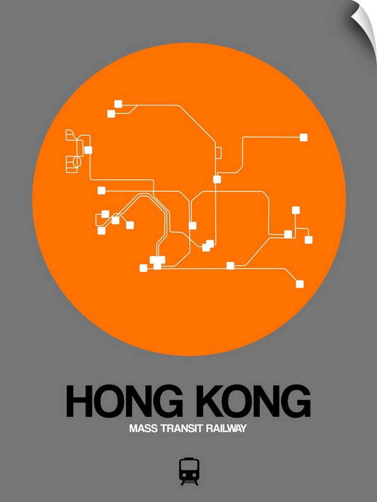 Hong Kong Orange Subway Map