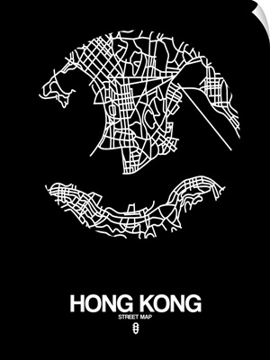 Hong Kong Street Map Black