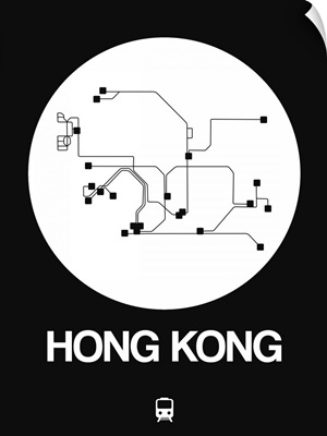 Hong Kong White Subway Map