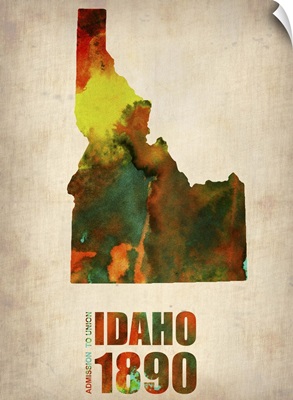 Idaho Watercolor Map