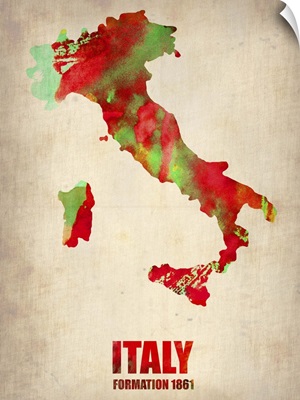 Italy Watercolor Map