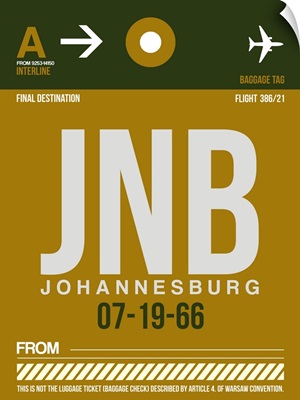 JNB Johannesburg Luggage Tag I
