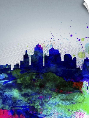 Kansas City Watercolor Skyline