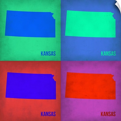 Kansas Pop Art Map I