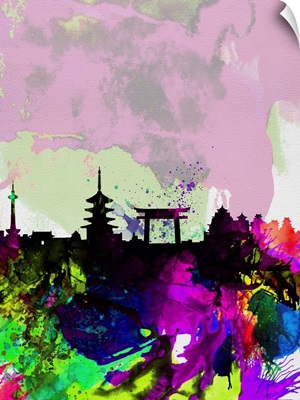 Kyoto Watercolor Skyline