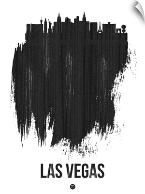 Las Vegas Skyline Brush Stroke Black