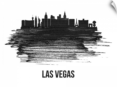 Las Vegas Skyline Brush Stroke Black II