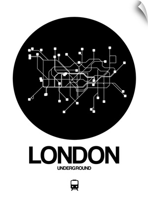 London Black Subway Map