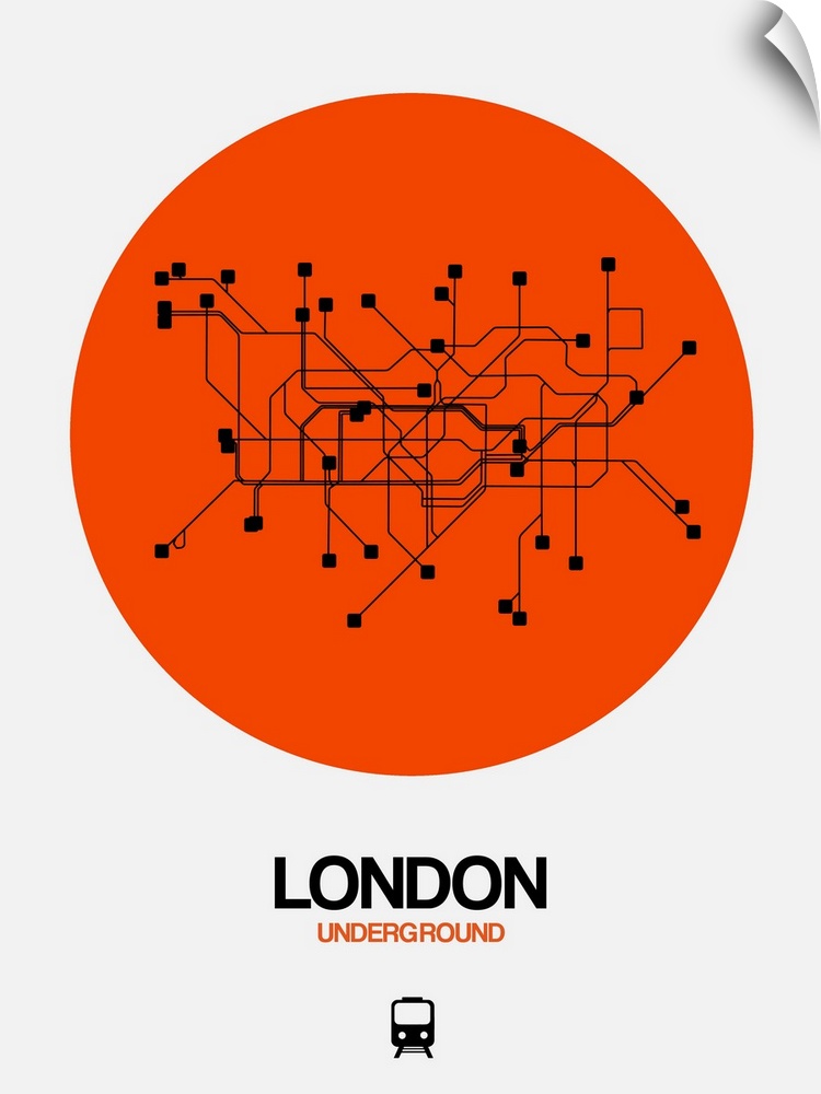 London Orange Subway Map