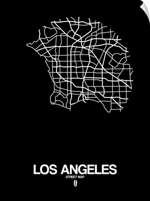 Los Angeles Street Map Black