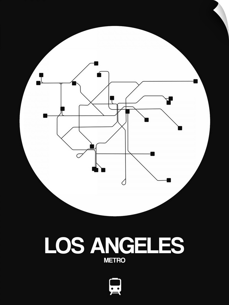 Los Angeles White Subway Map