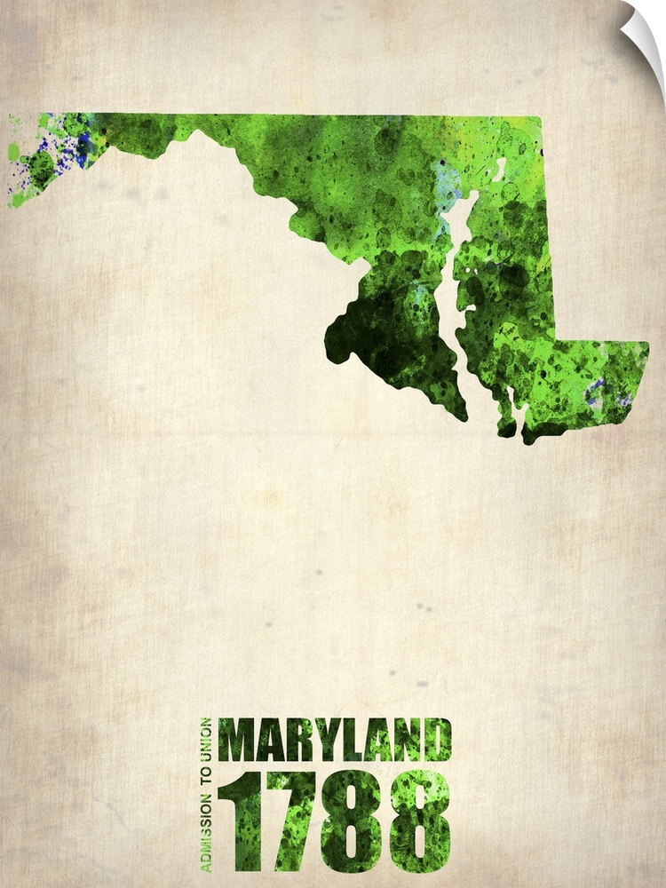 Maryland Watercolor Map