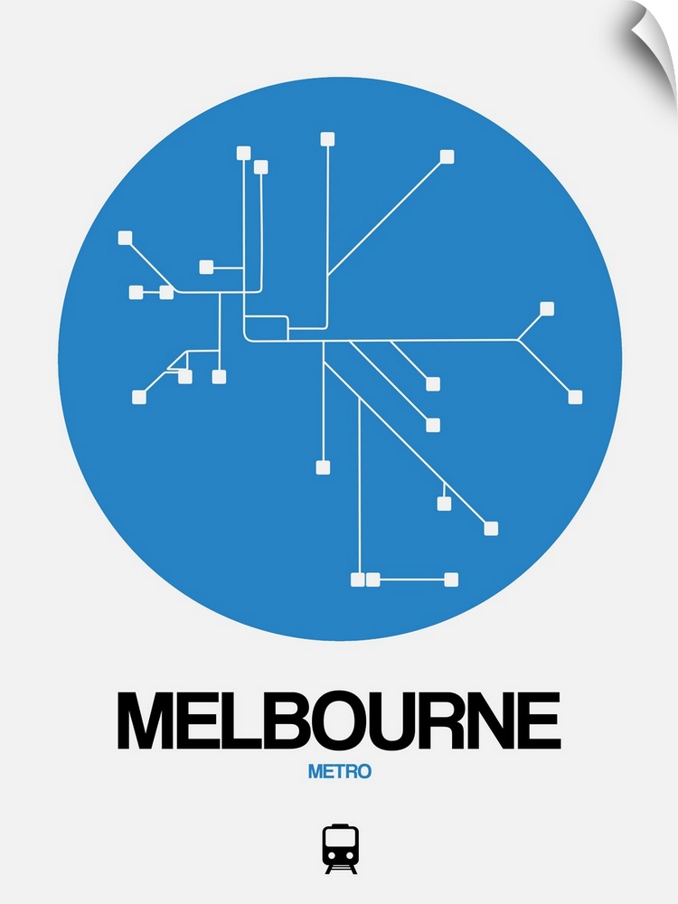 Melbourne Blue Subway Map