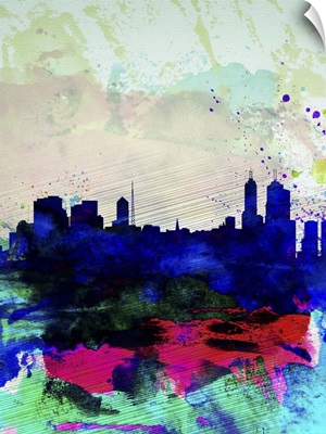 Melbourne Watercolor Skyline II