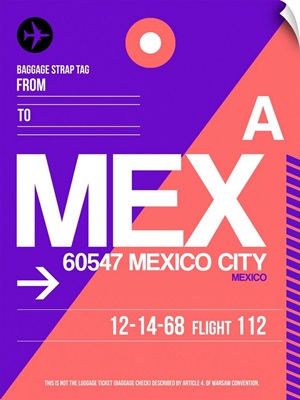 MEX Mexico City Luggage Tag I