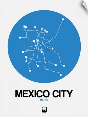 Mexico City Blue Subway Map