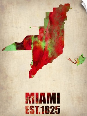 Miami Watercolor Map