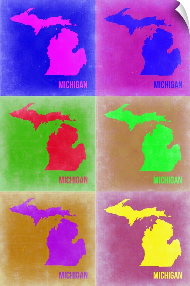 Michigan Pop Art Map II