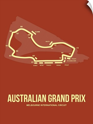 Minimalist Australian Grand Prix Poster III