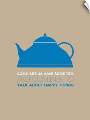 Minimalist Beverage Poster - Tea - Blue