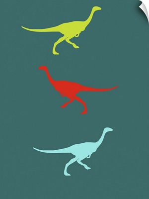 Minimalist Dinosaur Family Poster I