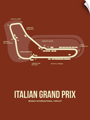 Minimalist Italian Grand Prix Poster III