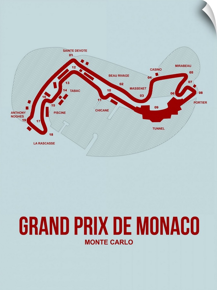 Minimalist Monaco Grand Prix Poster III