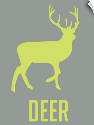 Minimalist Wildlife Poster - Deer - Green