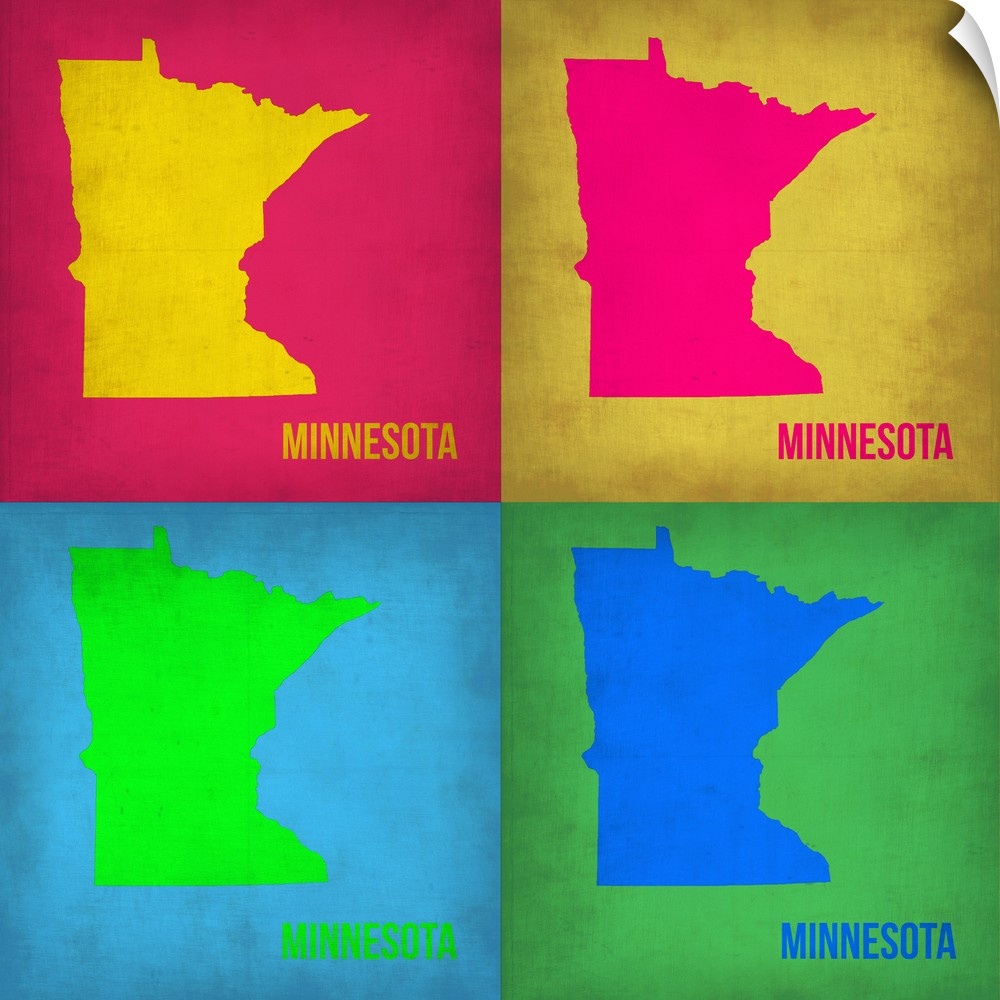 Minnesota Pop Art Map I