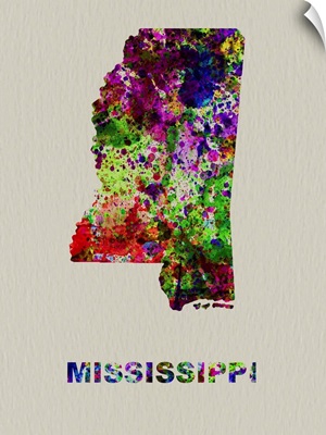 Mississippi Color Splatter Map
