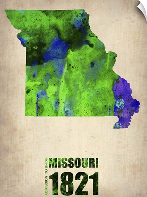 Missouri Watercolor Map