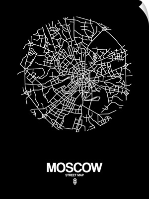 Moscow Street Map Black