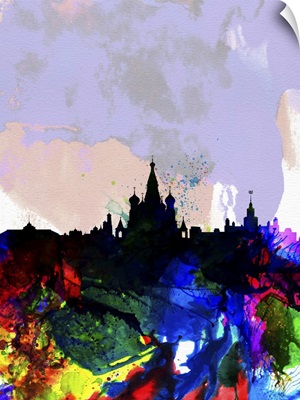 Moscow Watercolor Skyline