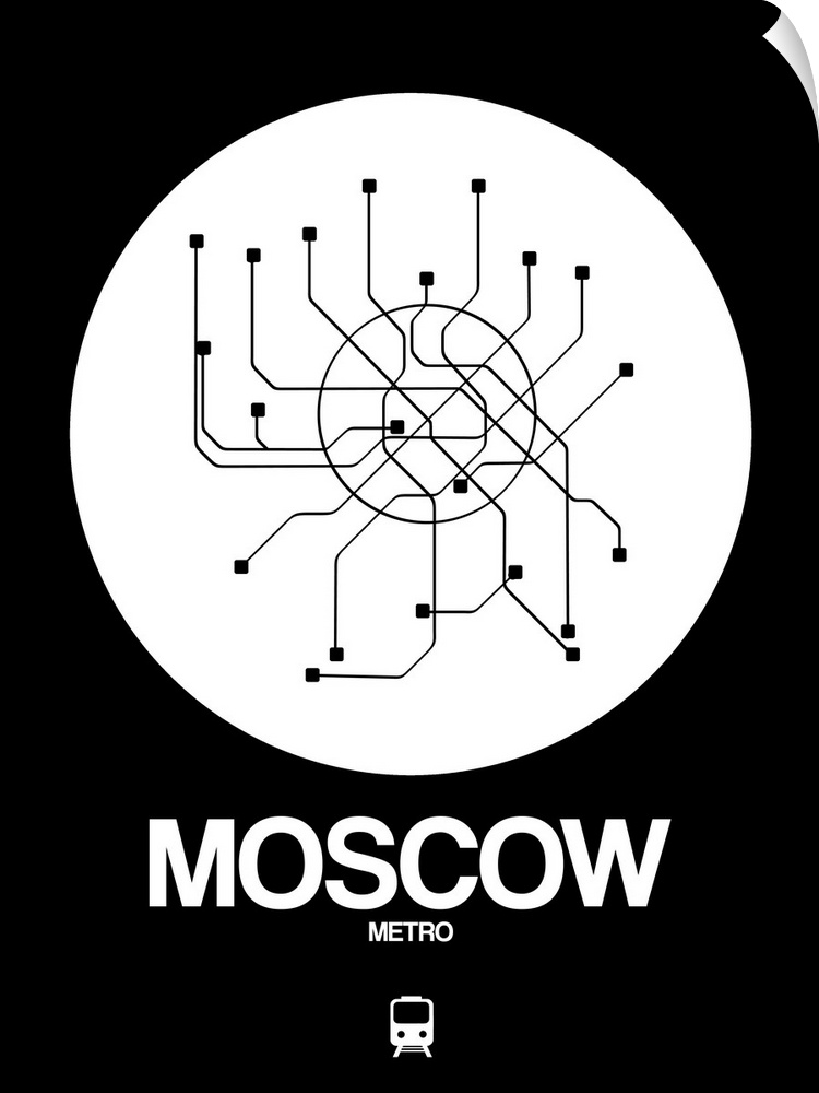 Moscow White Subway Map