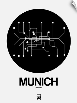 Munich Black Subway Map