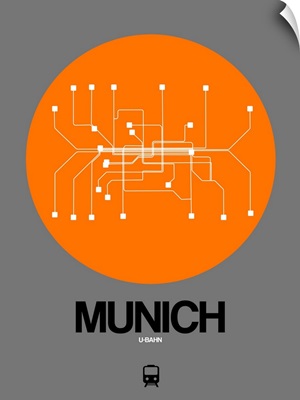 Munich Orange Subway Map