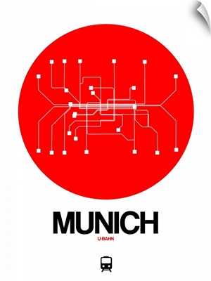 Munich Red Subway Map