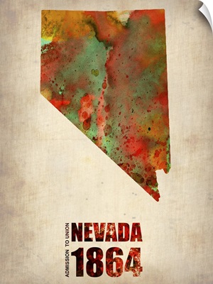 Nevada Watercolor Map