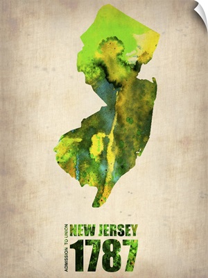 New Jersey Watercolor Map