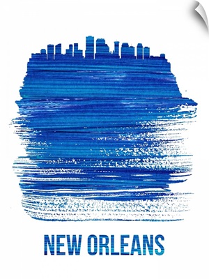 New Orleans Brush Stroke Skyline Blue