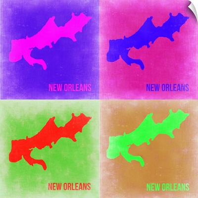 New Orleans Pop Art Map II